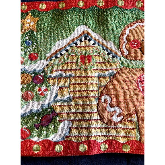 Gingerbread Christmas Tree Tapestry Decorative Holiday Placemats 18x12 Set of 4 - Picture 7 of 8